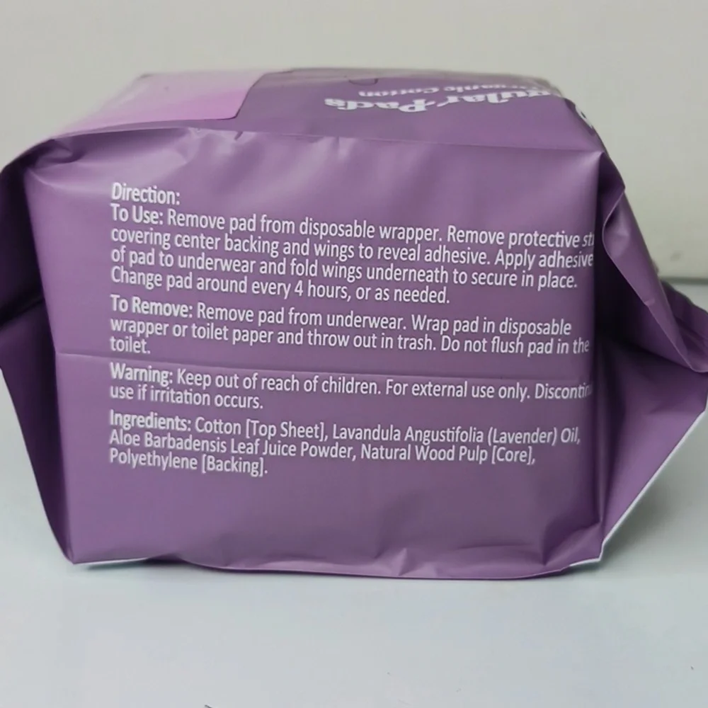 Organic Cotton Regular Pads - Lavender - Picture 6 of 7